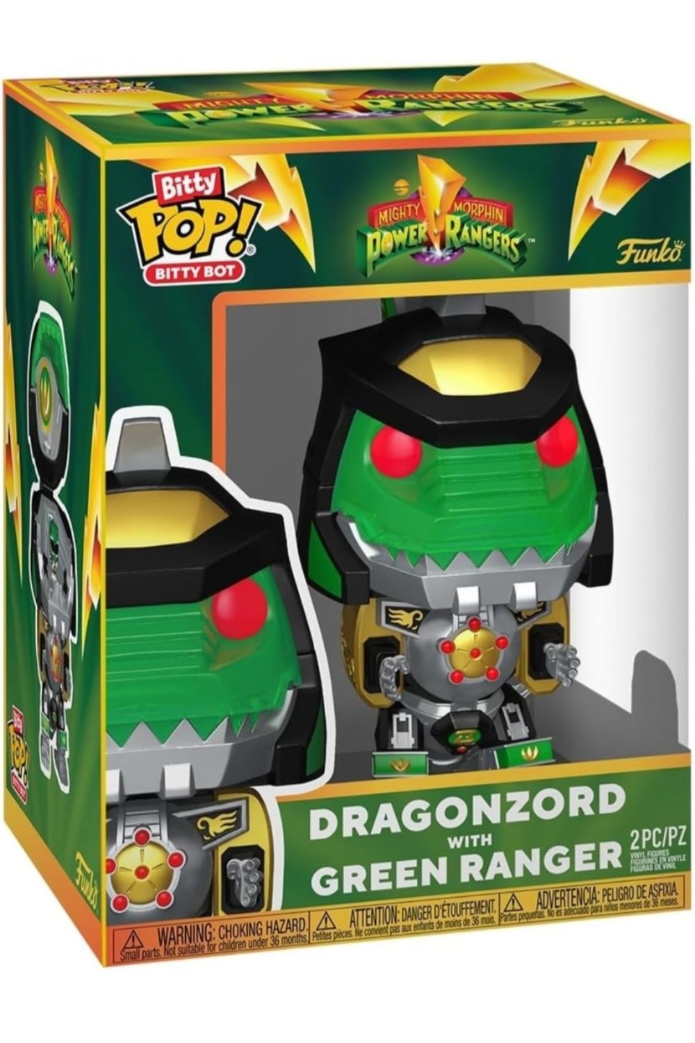 Funko Pop Mighty Morphin Power Rangers Dragonzord with Bitty Pop Green Ranger