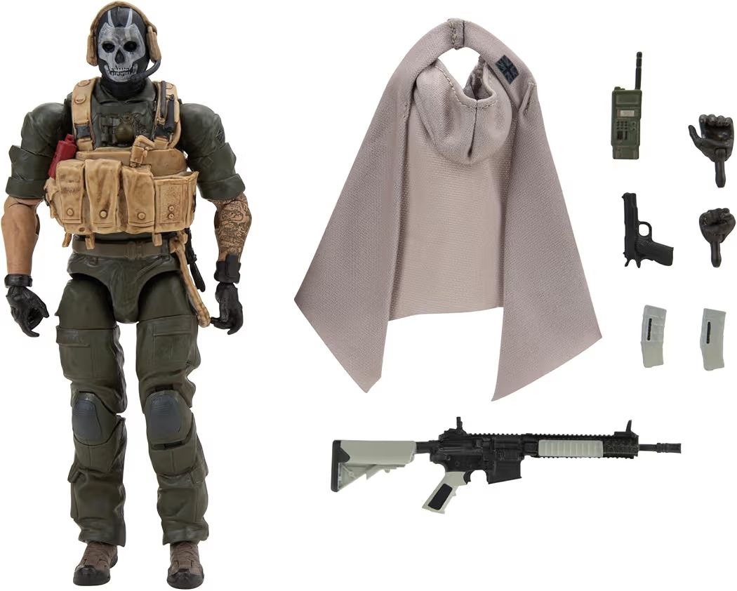 Call of Duty Ghost (Jawbone), 6.5-inch Articulated Figure with Swappable Hands Weapon Accessories