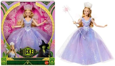 Wicked Deluxe Glinda Fashion Doll Universal Pictures', for Good, with Removable Outfit, 3 Accessories, Inspired by The Movie