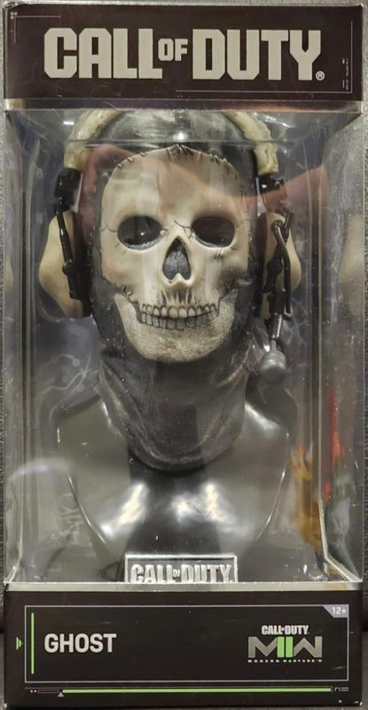 Call of Duty "Ghost Bust Statue - 8-inch Bust Statue Including Mask, Decorative Headphones, and Weighted Display Stand