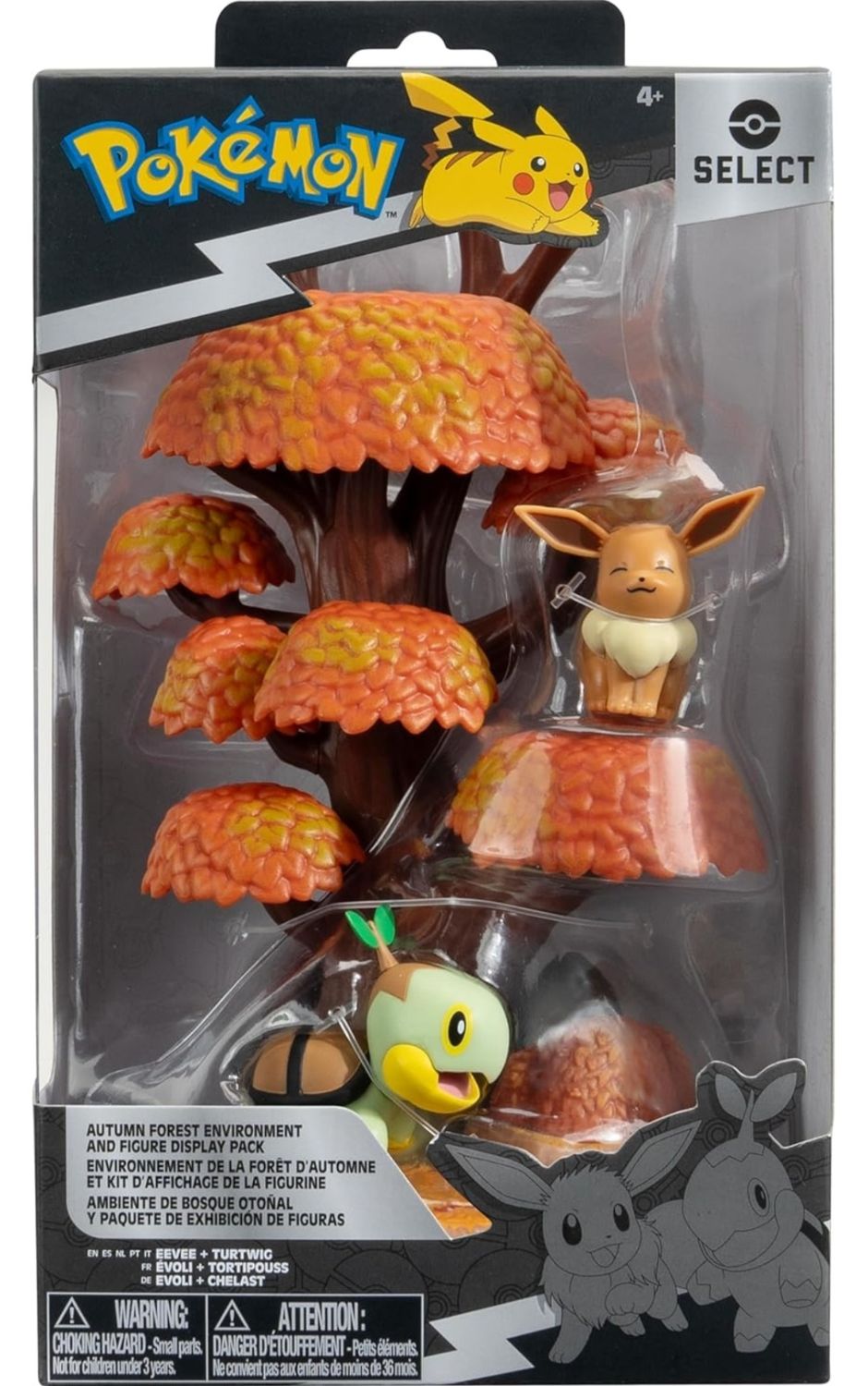 Jazwares Pokemon Autumn Forest Environment - 6-Inch Multi-Level Display Set