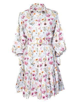 Romantica floral Premium-Cotton Shirtdress