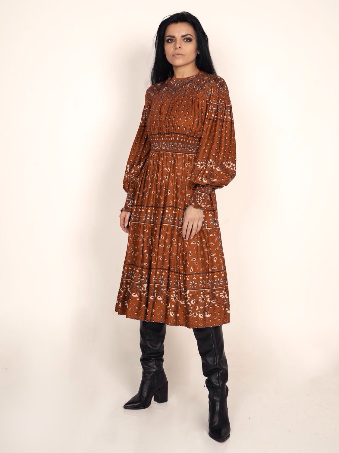 Viscose Midi Dress