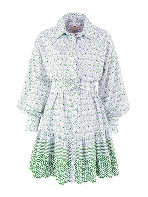 Cotton Embroidered Mini Dress