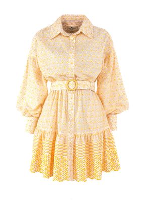 Cotton Embroidered Mini Dress