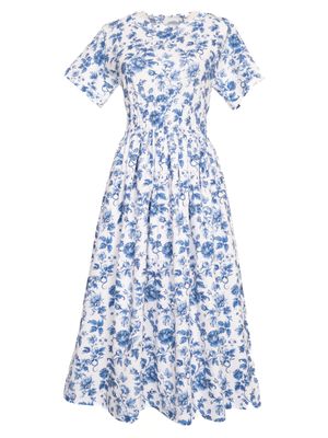 Floral Jersey Midi Dress