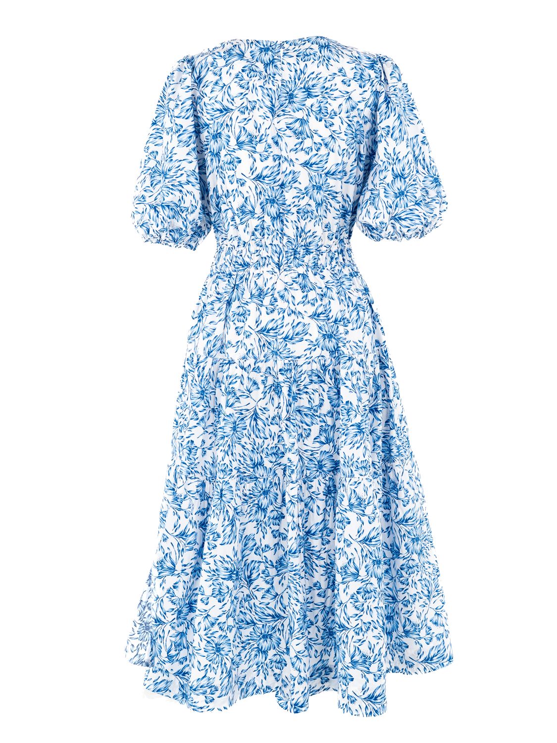 Blue Blossom Cotton Maxi  Dress