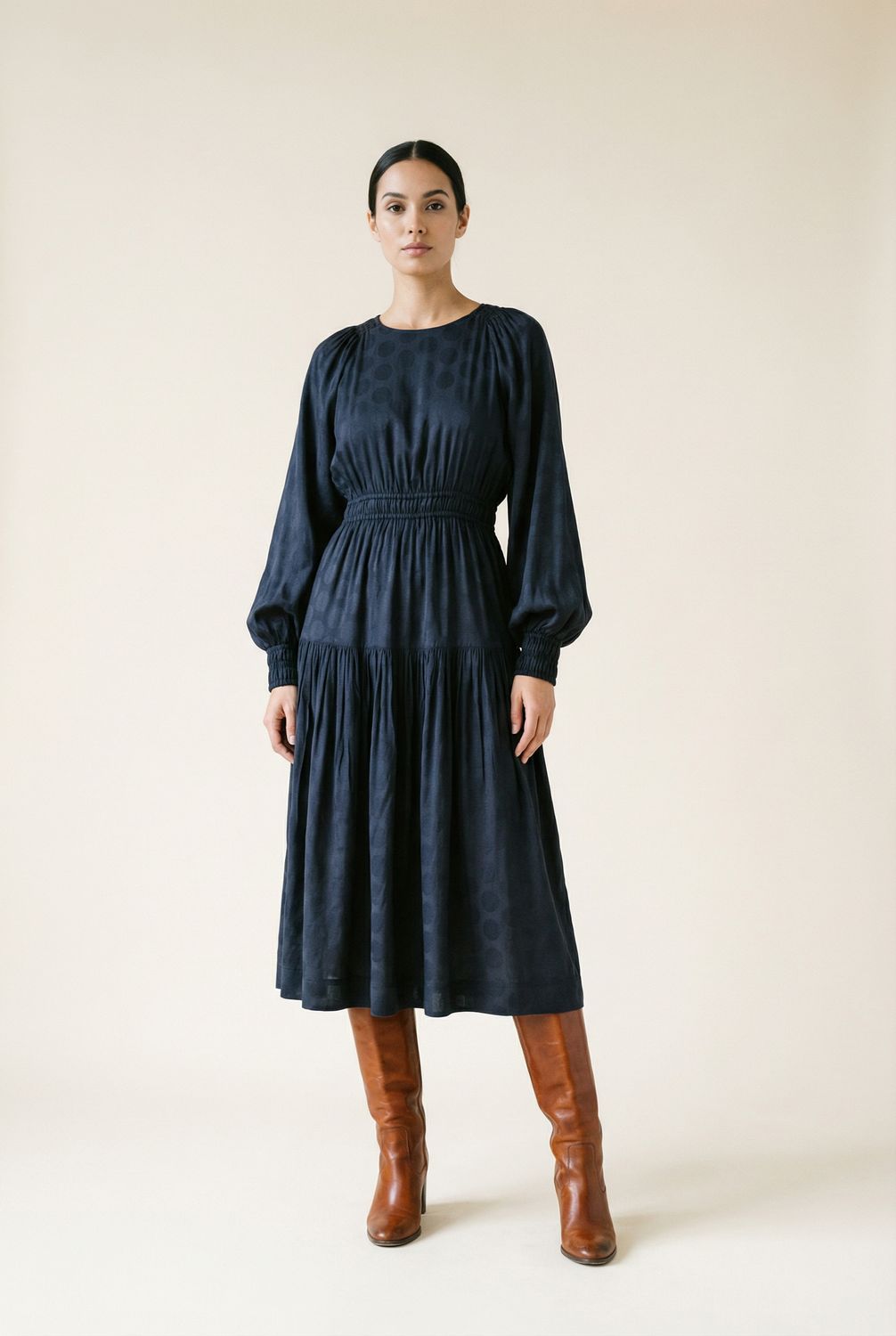 100% Lotus Midi Dress