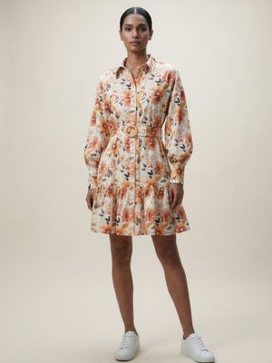 Premium-bomull Kjole med Belte - Vibrant