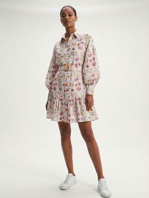 Premium-bomull Kjole med Belte - Romantica