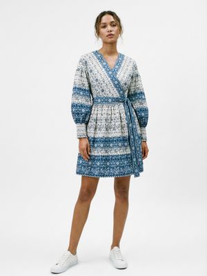 Folk Jacquard Wrap Dress