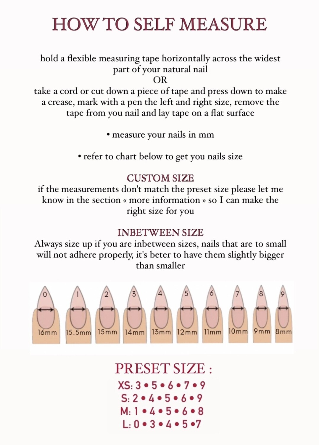 Comment mesurer tes ongles / How to measure your nails