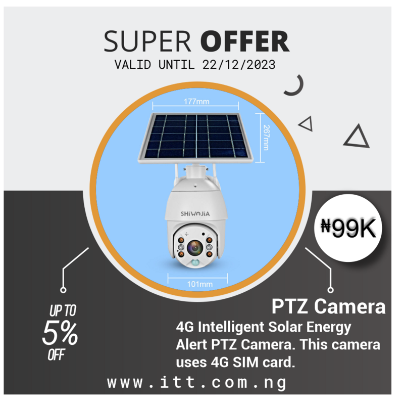 Intelligent Solar Energy Alert PTZ Camera
