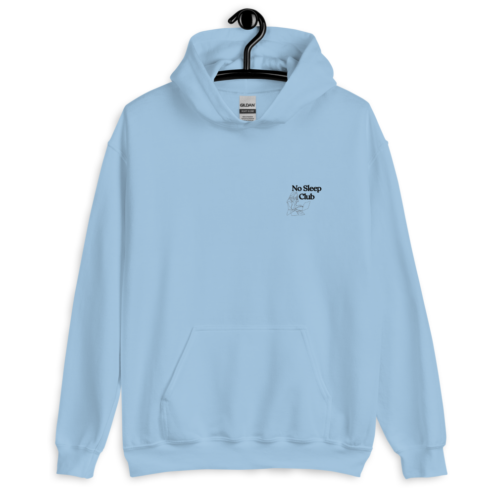 No Sleep Club Hoodie Baby Blue