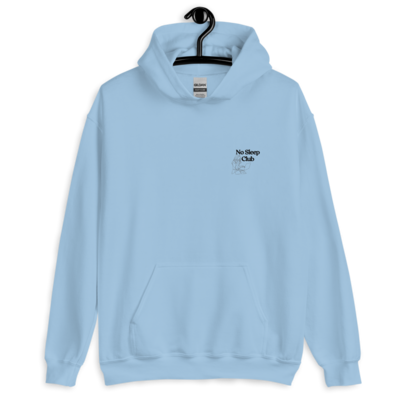 No Sleep Club Hoodie Baby Blue
