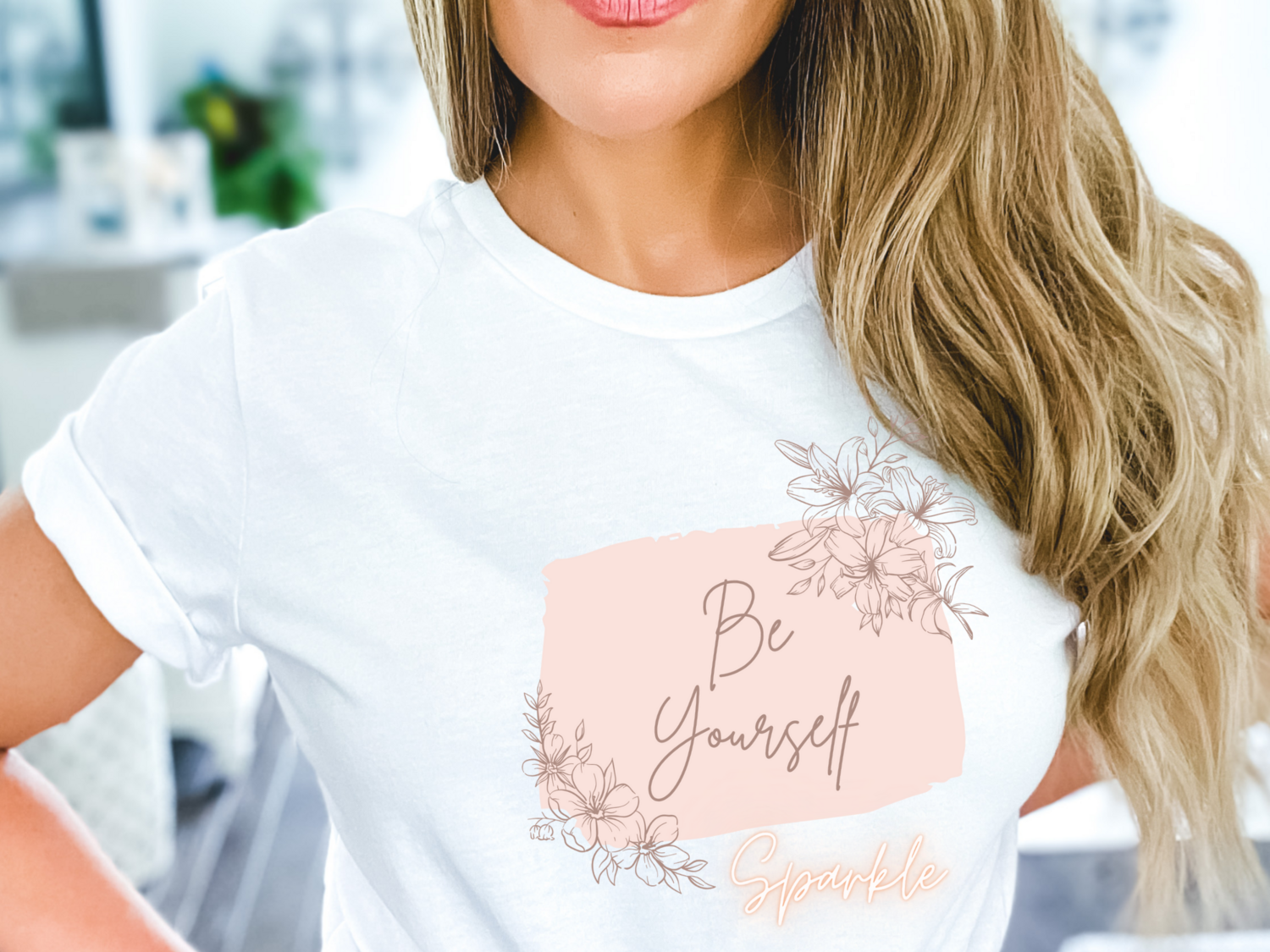 Be Yourself Sparkle Loose fitting T Shirt