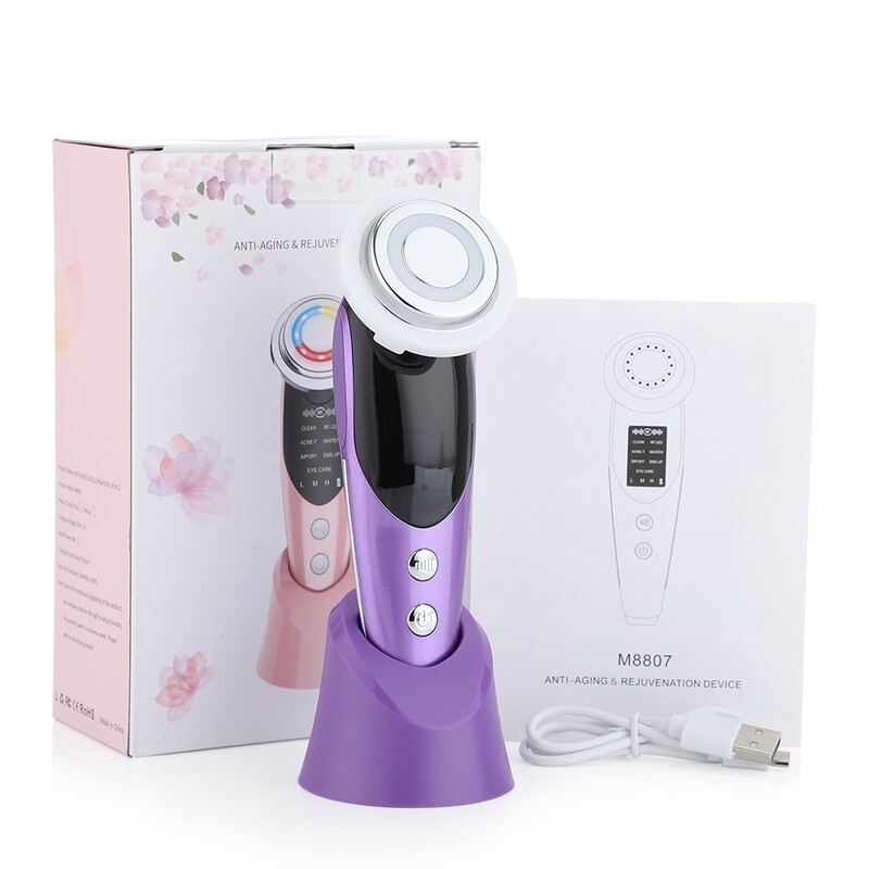 7 In 1 Face Lift Devices EMS RF Microcurrent Skin Rejuvenation Facial Massager Light Therapy Anti Aging Wrinkle Beauty Apparatus