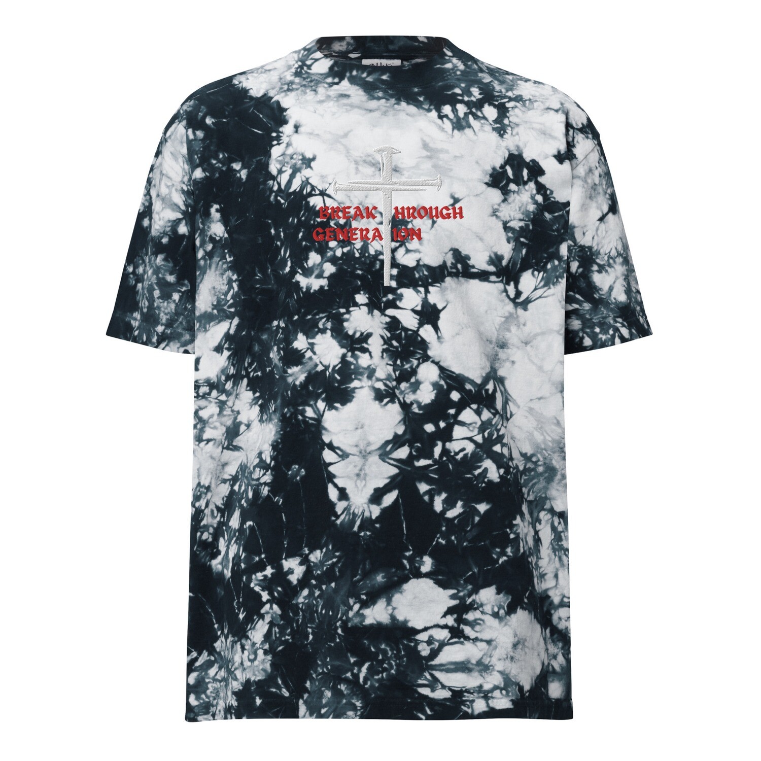 Embroidered tie dye