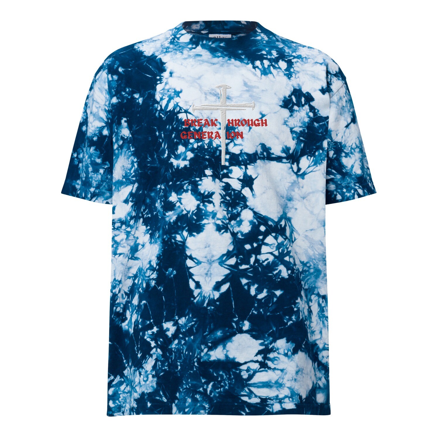 Embroidered tie dye