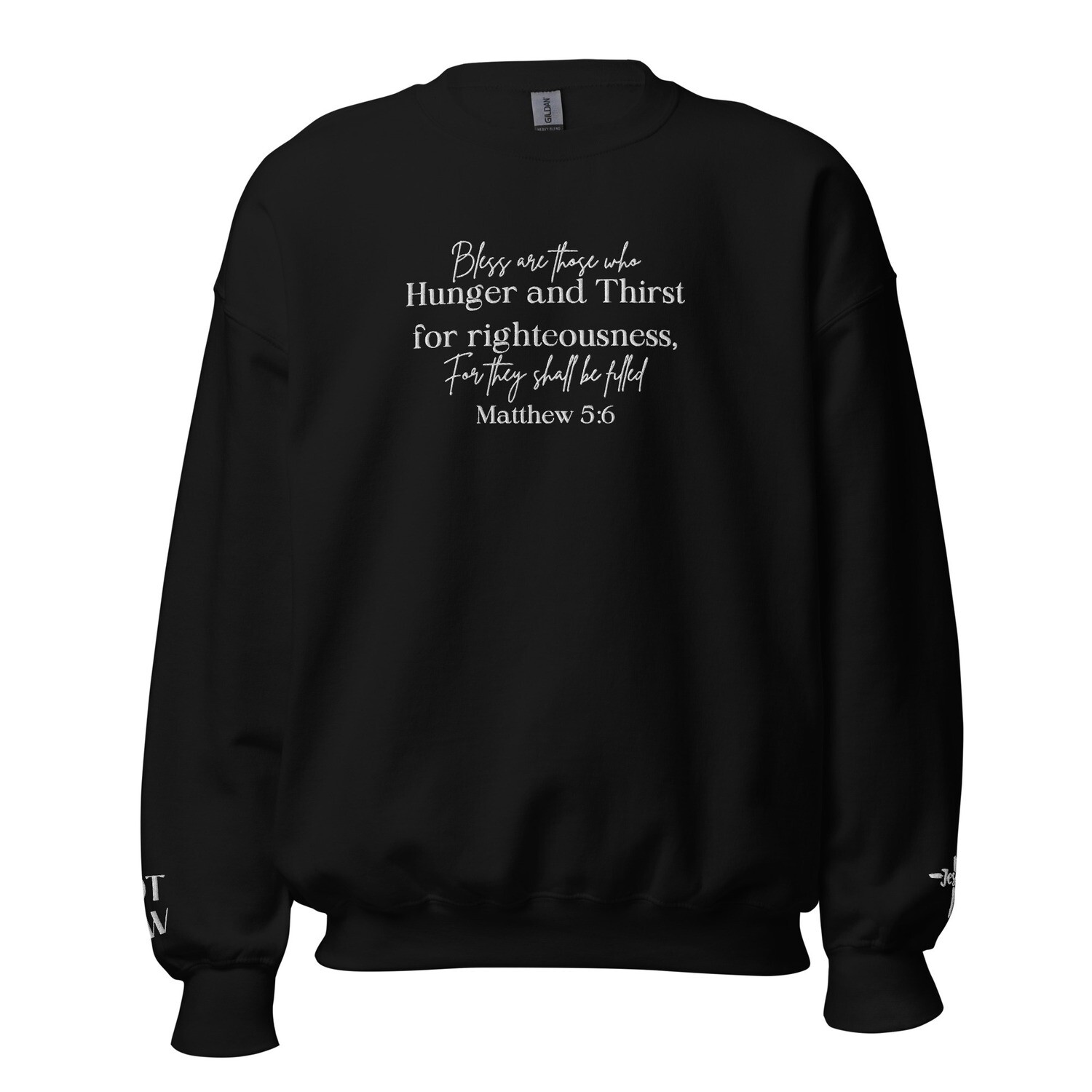Embroidered Hunger and thirst (crew neck)