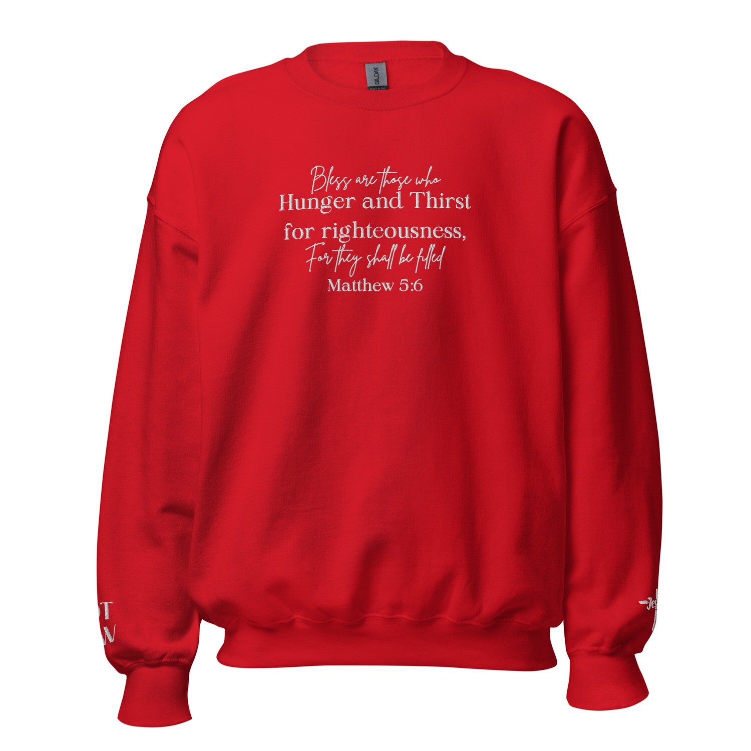 Embroidered Hunger and thirst (crew neck)