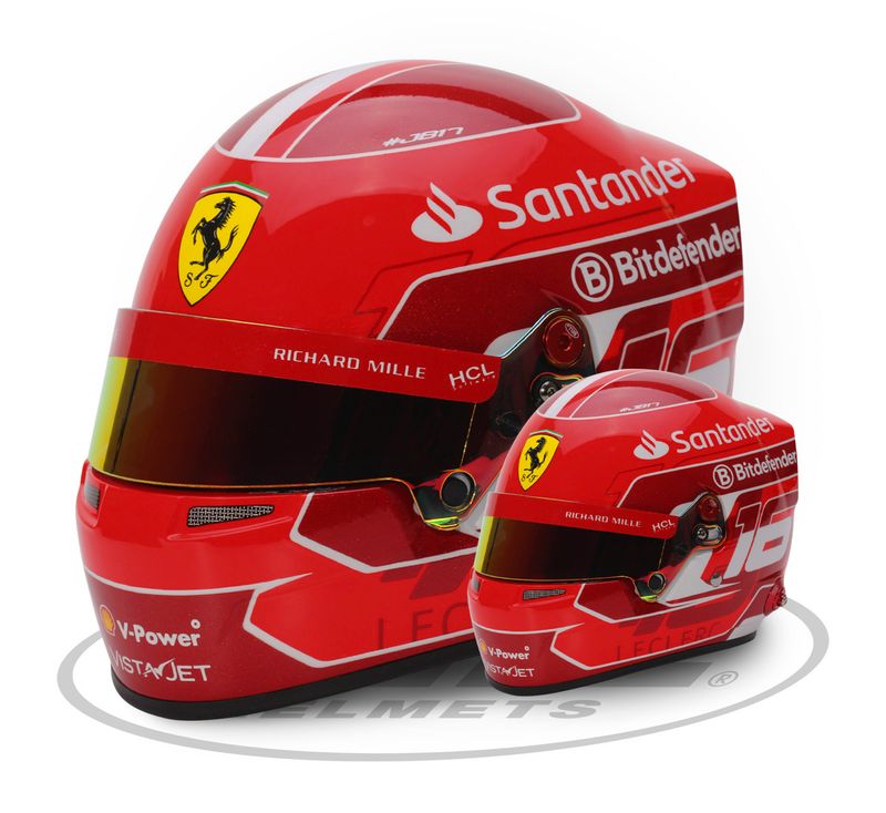 Charles Leclerc 2024 Bell Mini Helmet 1/2 Scale