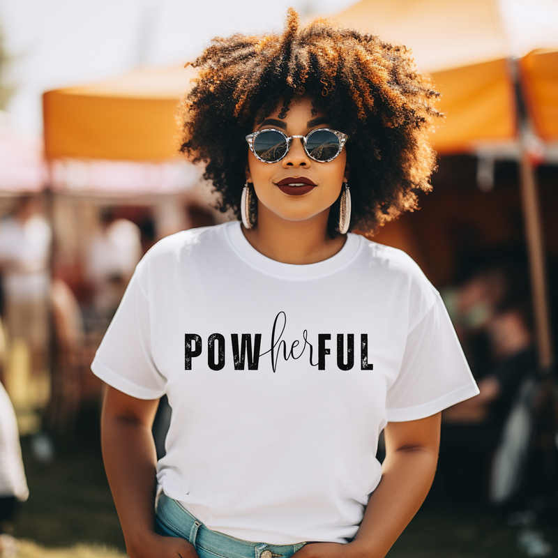 The "PowHERful" Woman Short Sleeve Tee