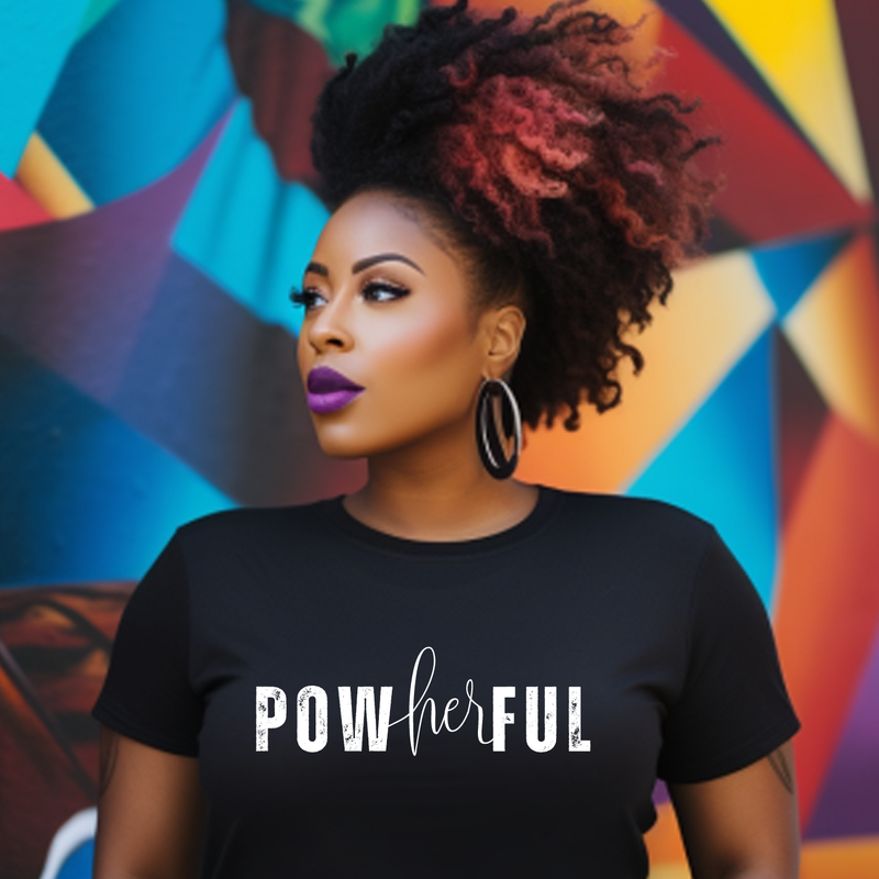 The "PowHERful" Woman Short Sleeve Tee