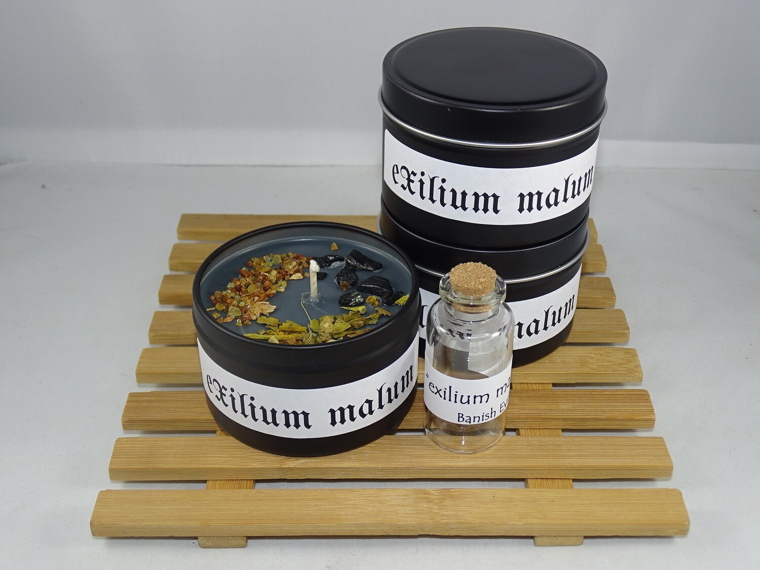 Intention Candle - &quot;exilium malum&quot; Banish Evil
