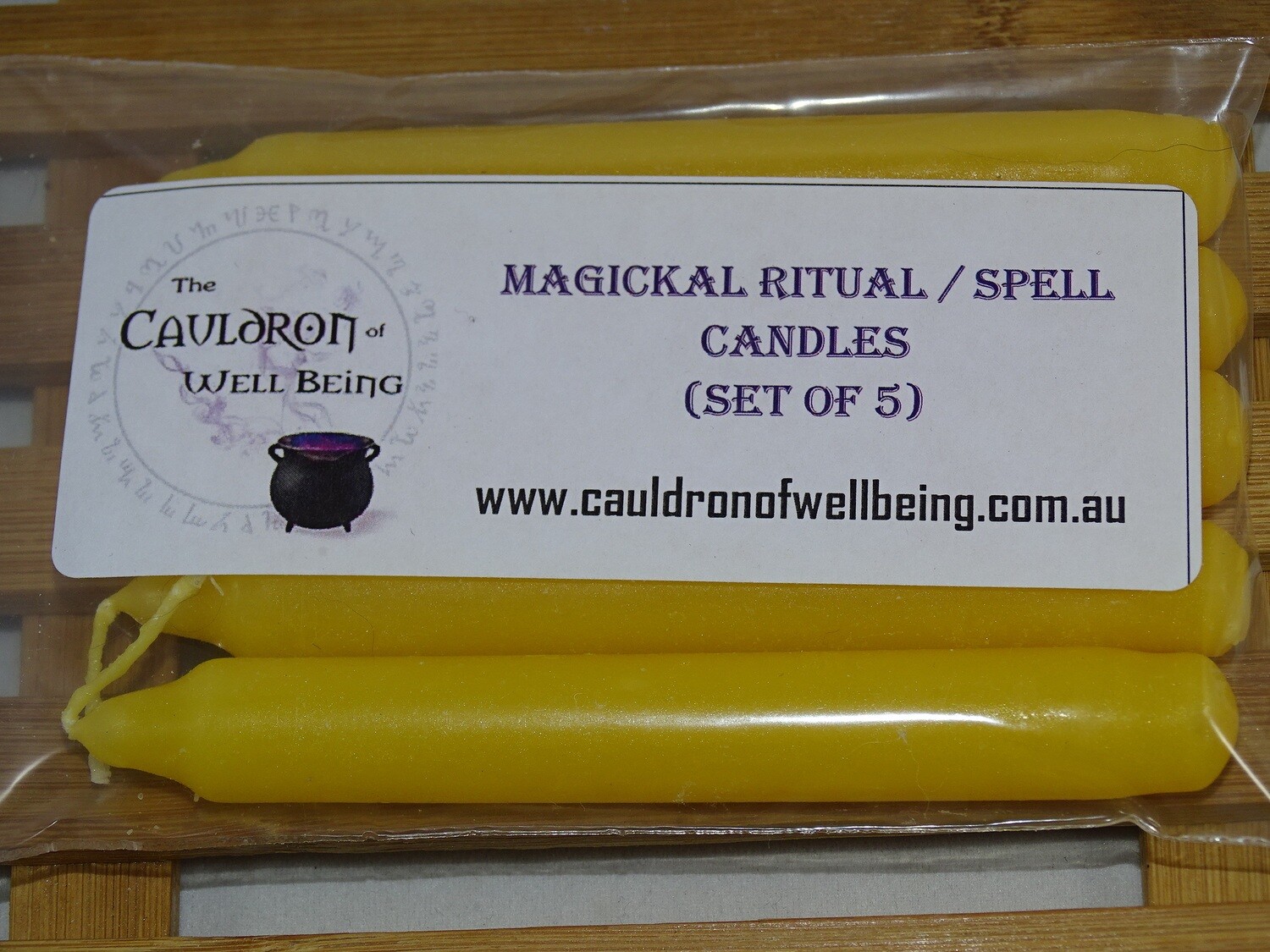 Spell Candle - Set of 5 - Yellow