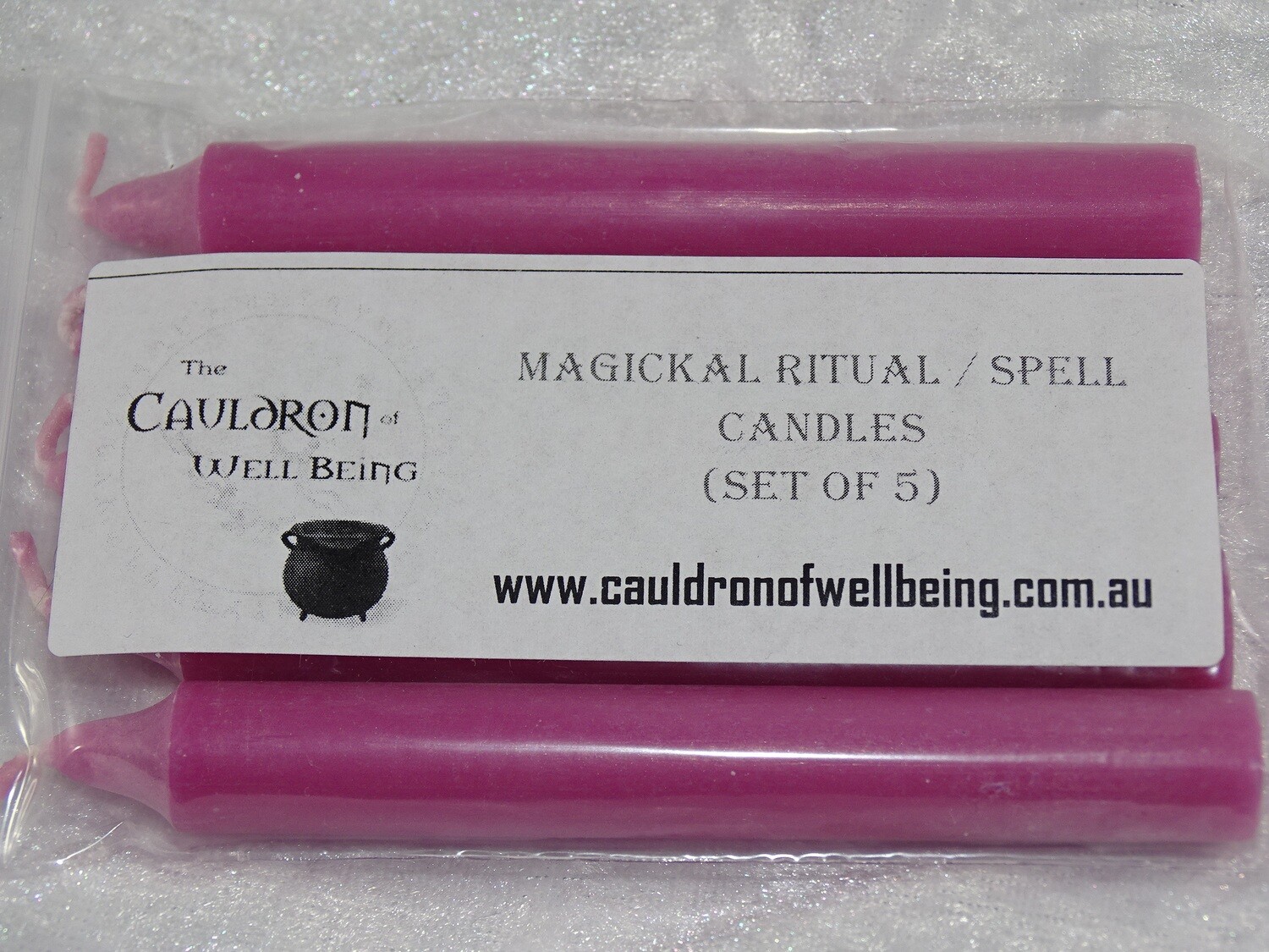 Spell Candle - Set of 5 - Pink