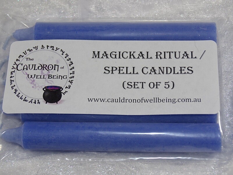 Spell Candle - Set of 5 - Blue