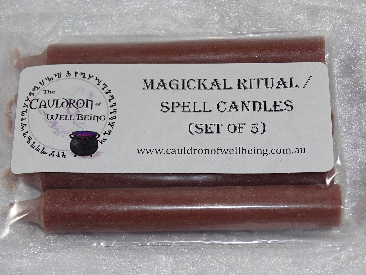 Spell Candle - Set of 5 - Brown