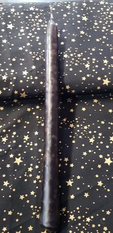 Ritual/Spell Taper Candle - 9hrs -  BLACK