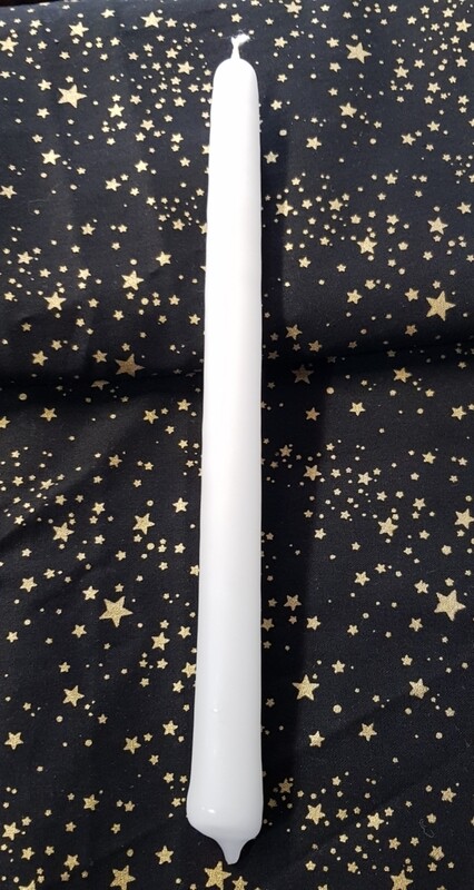 Ritual/Spell Taper Candle - 9hrs -  WHITE