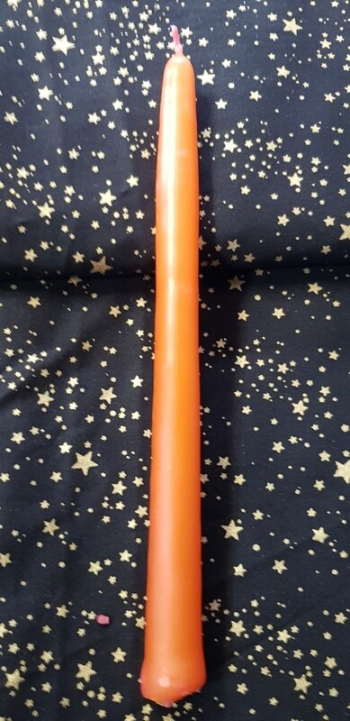 Ritual/Spell Taper Candle - 9hrs -  ORANGE