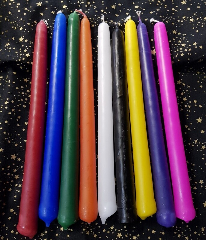 Ritual/Spell Taper Candle - 9hrs - Light  BLUE
