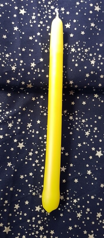 Ritual/Spell Taper Candle - 9hrs -  YELLOW