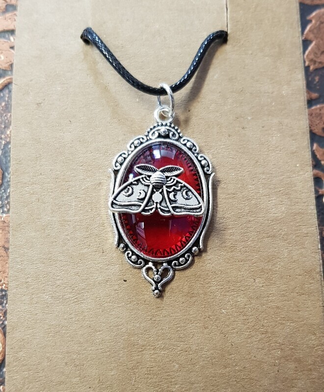 Pendant - Moth Red