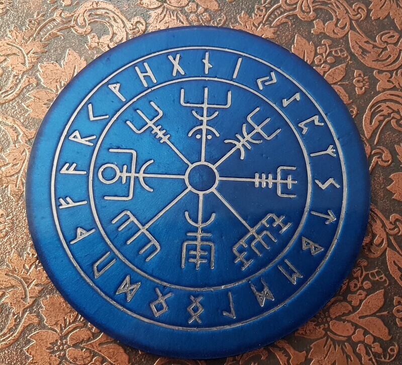 Vegvisir - Altar Plate - Casting Board - Blue