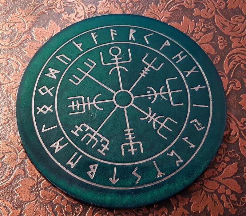 Vegvisir - Altar Plate - Casting Board - Green