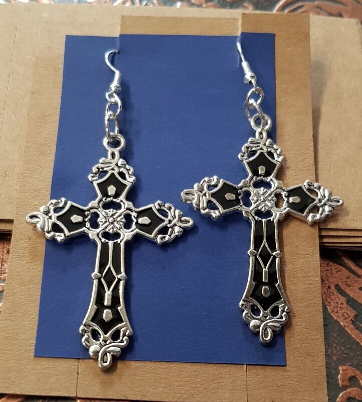 Earrings - Gothic Cross
