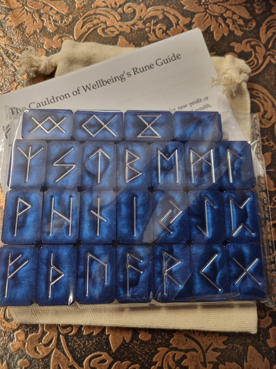 Elder Futhark Rune set - Blue