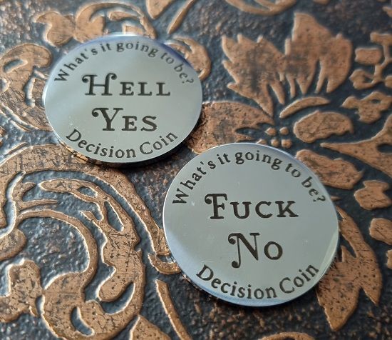 Decision Maker Coin Yes/No (Cheeky version)