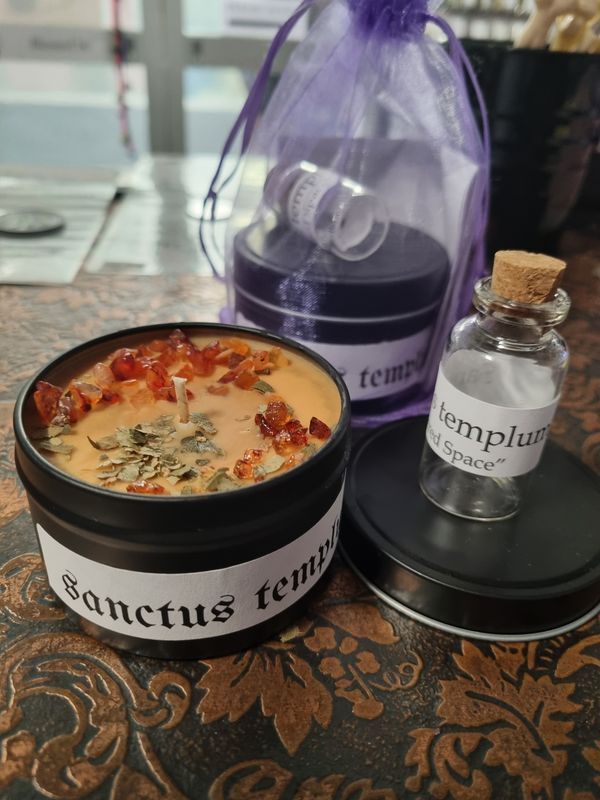 Intention Candle - "sanctus templum" Sacred Space