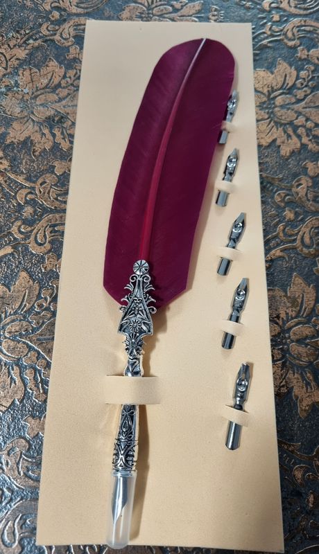Feather Quill Pen - Red