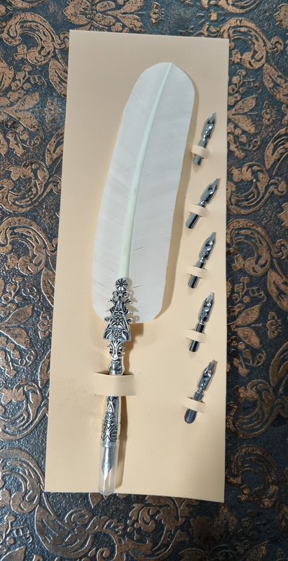 Feather Quill Pen - White