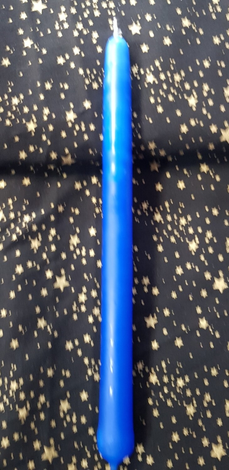 Ritual/Spell Taper Candle - 9hrs -  BLUE