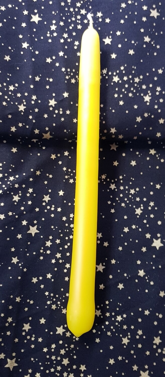 Ritual/Spell Taper Candle - 9hrs -  YELLOW