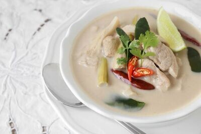 Chicken Coconut Soup with rice